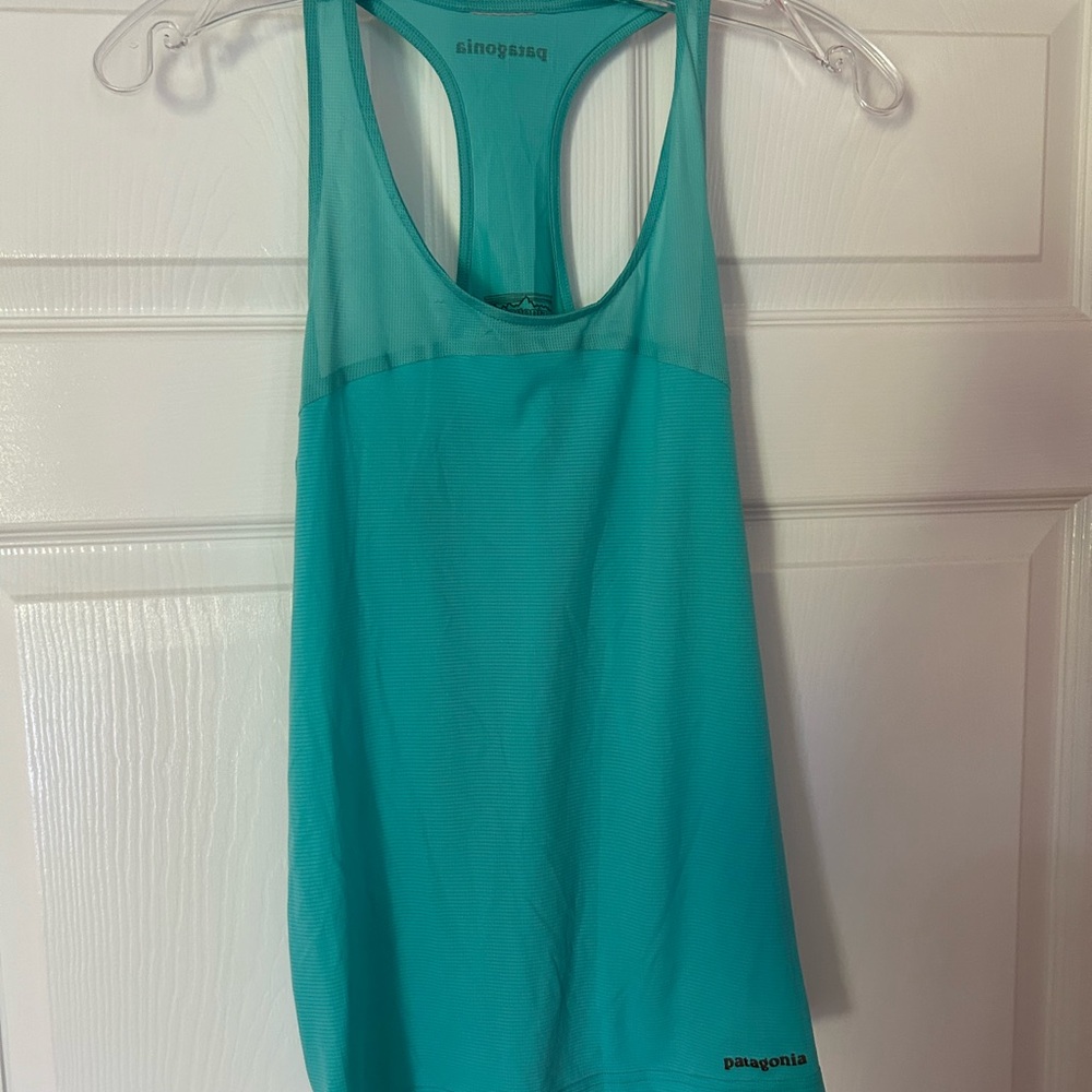 Patagonia Aqua Color Lightweight Exercise Top Size Small